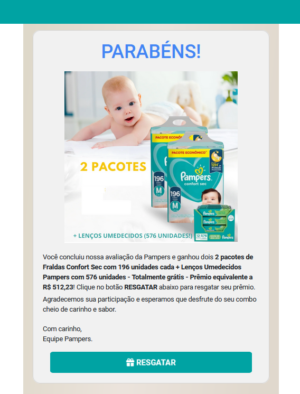 Pampers - Quiz e Loja